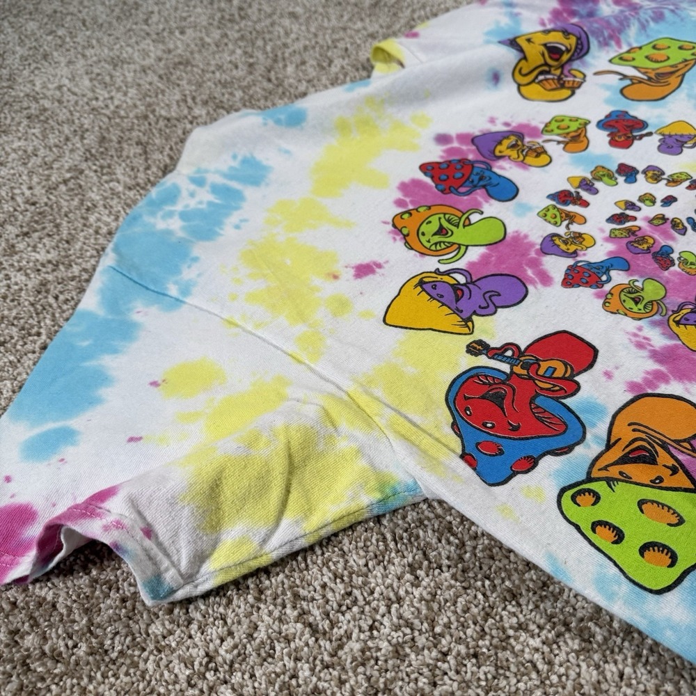 Mushroom Liquid Blue Tie-Dye Short Sleeve T-Shirt Size XL - Picture 3 of 5